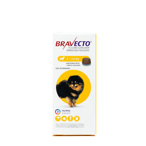 TABLETA ANTIPULGAS VERY SMALL 45 MG 1 MES BRAVECTO