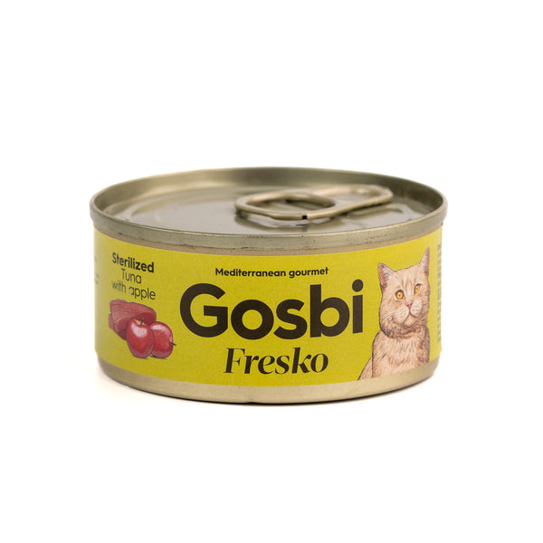 ALIMENTO HUMEDO PARA GATO SABOR ATUN CON MANZANA 70GR FRESKO CAT