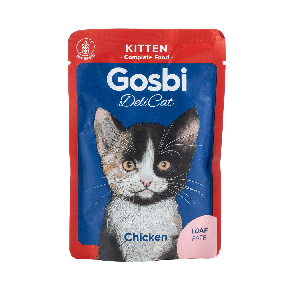 ALIMNETO HUMEDO PARA GATITO DELICAT STERILIZED CHICKEN LOAF 70 g. GOSBI