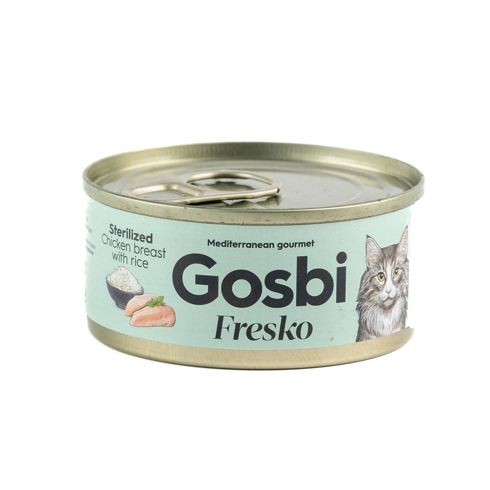 ALIMENTO HUMEDO STERILIZED CHICKEN BREAST WITH RICE 70 GR. FRESKO CAT