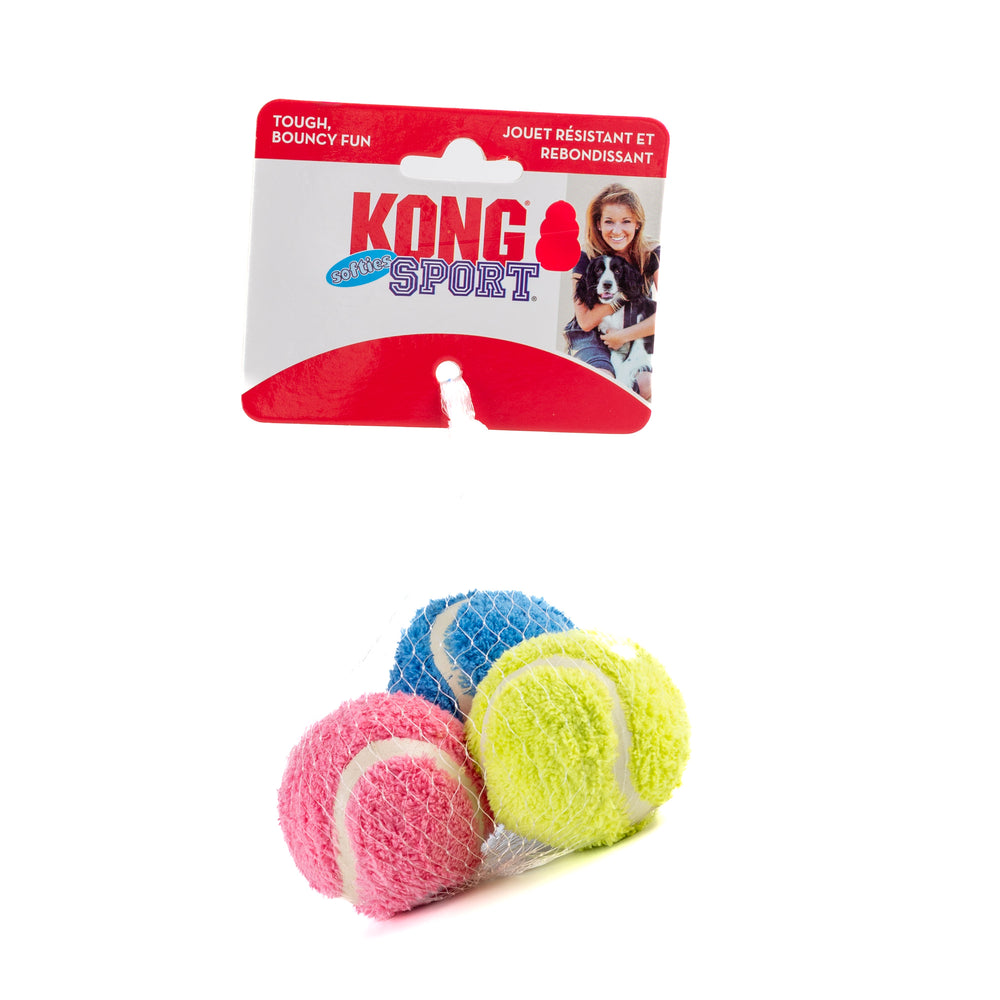 PELOTAS SPORT SUAVES PARA PERRO PAQUETE DE 3 PZS CHICAS KONG