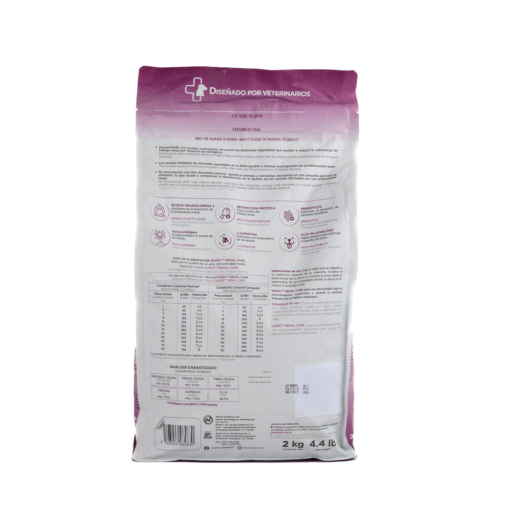ALIMENTO SECO PARA PERRO CON PROBLEMAS RENALES 2KG NUPEC