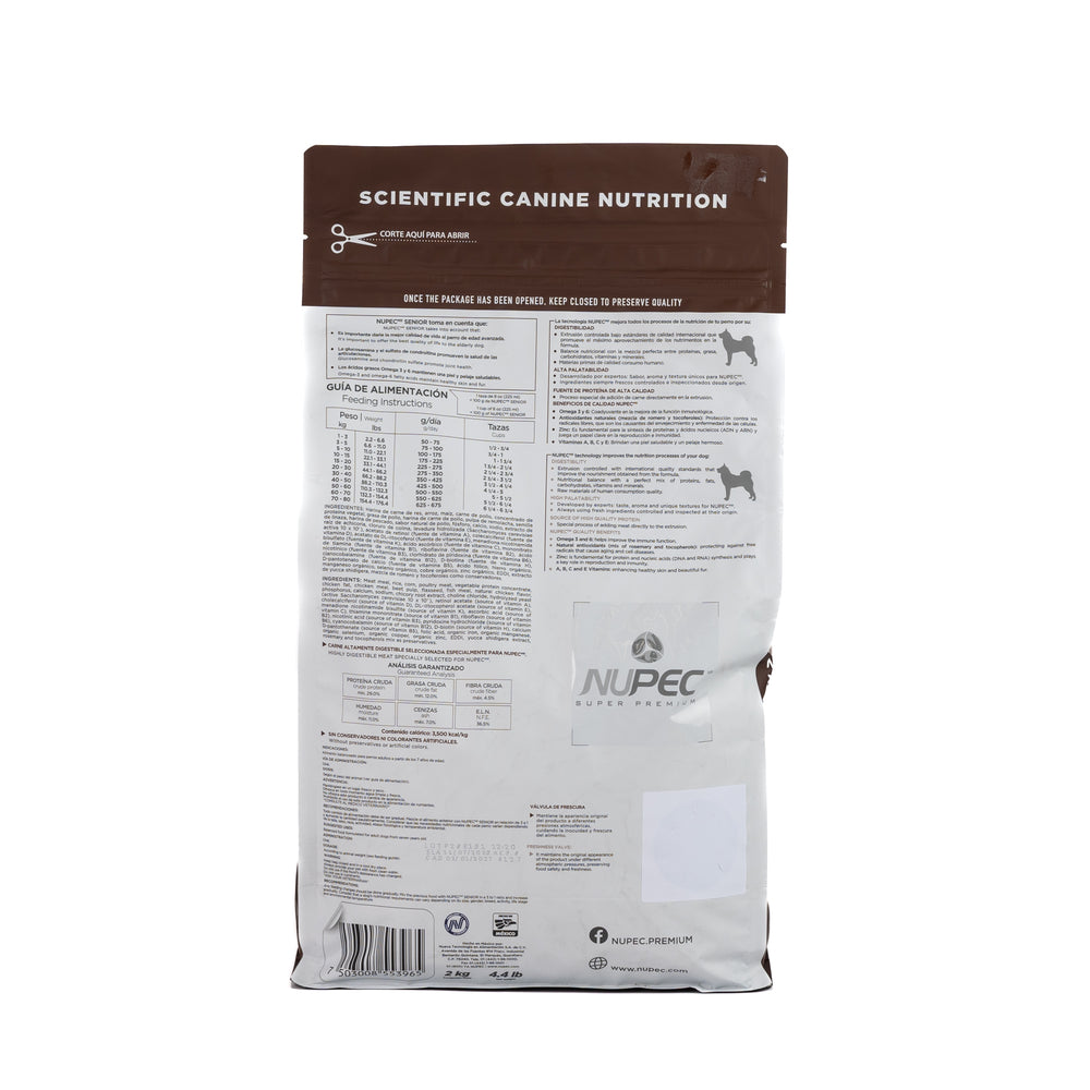ALIMENTO SECO PARA PERRO SENIOR 8K NUPEC