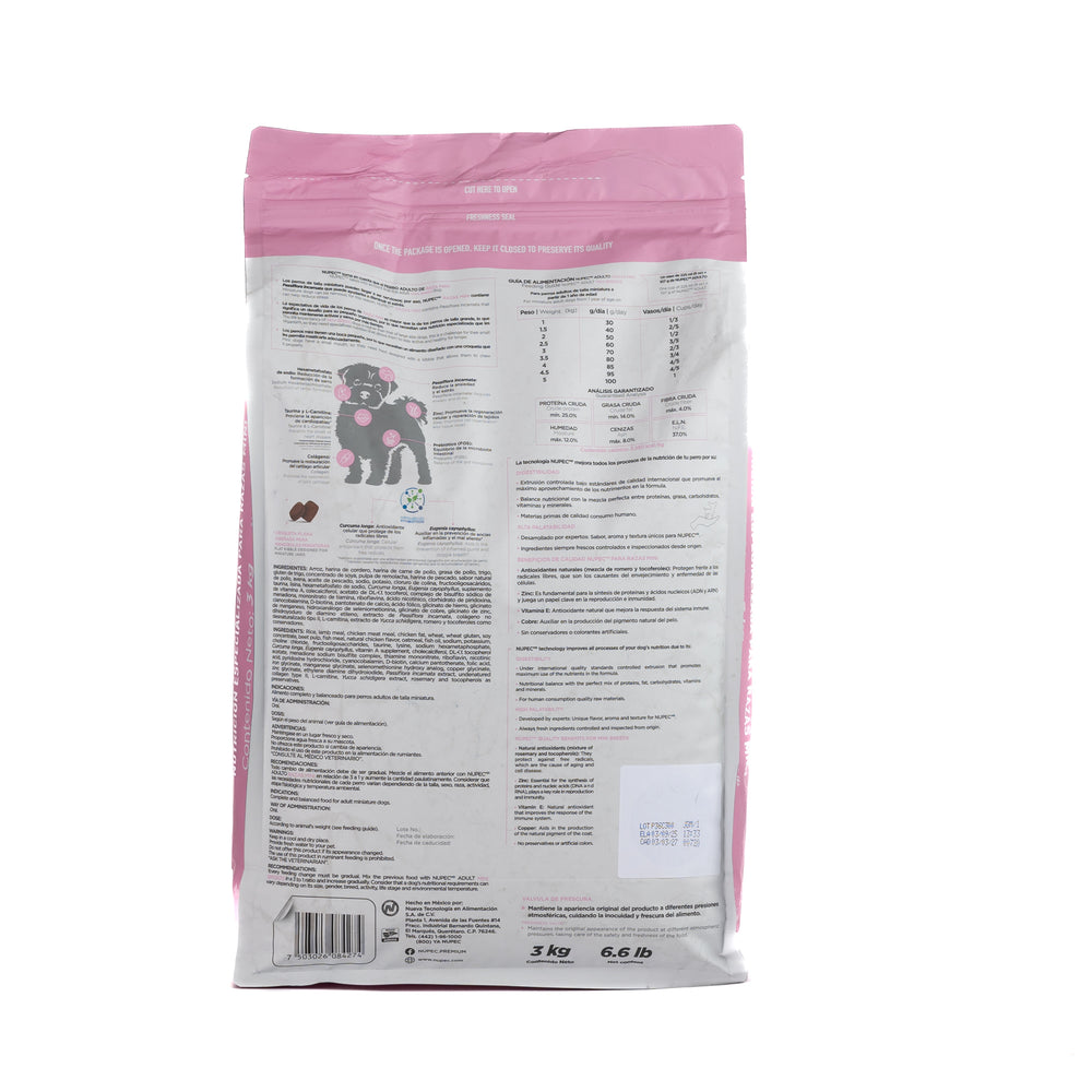 ALIMENTO SECO RAZAS MINI ADULTO 3K NUPEC