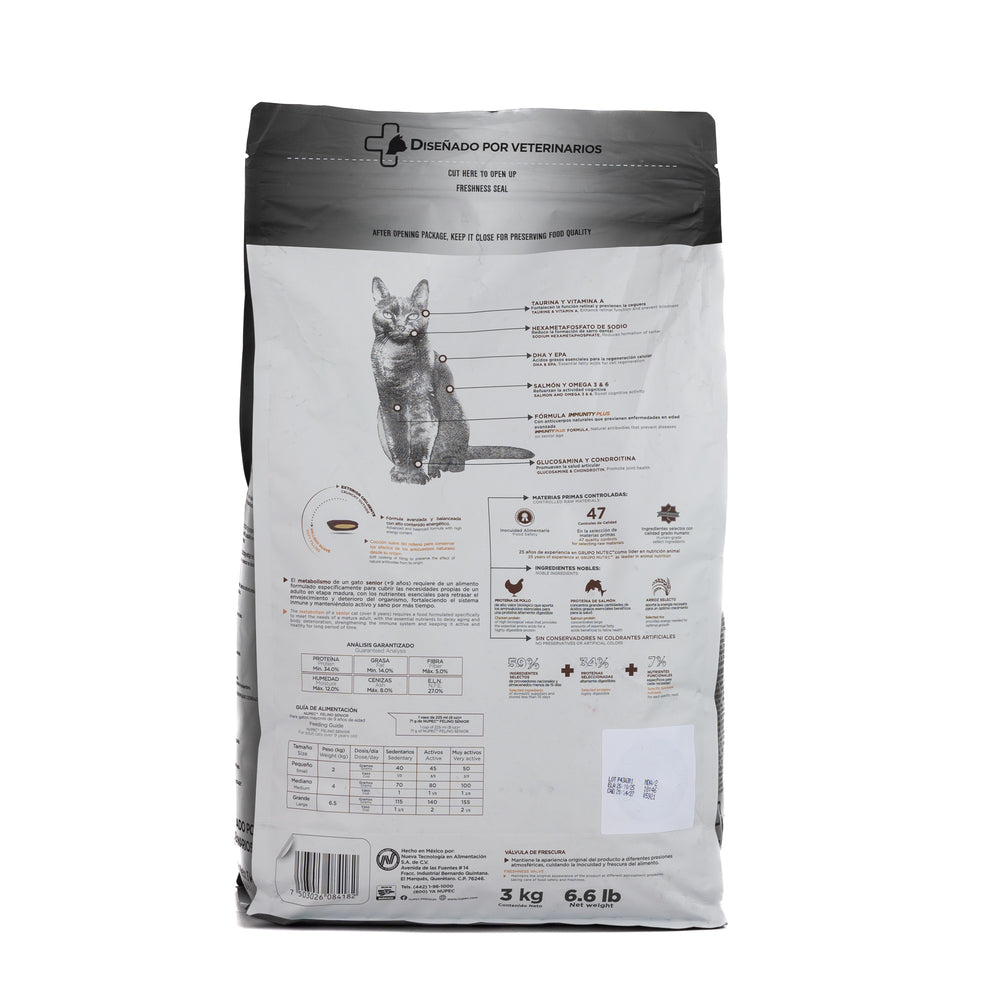 ALIMENTO SECO PARA GATO SENIOR 3K NUPEC