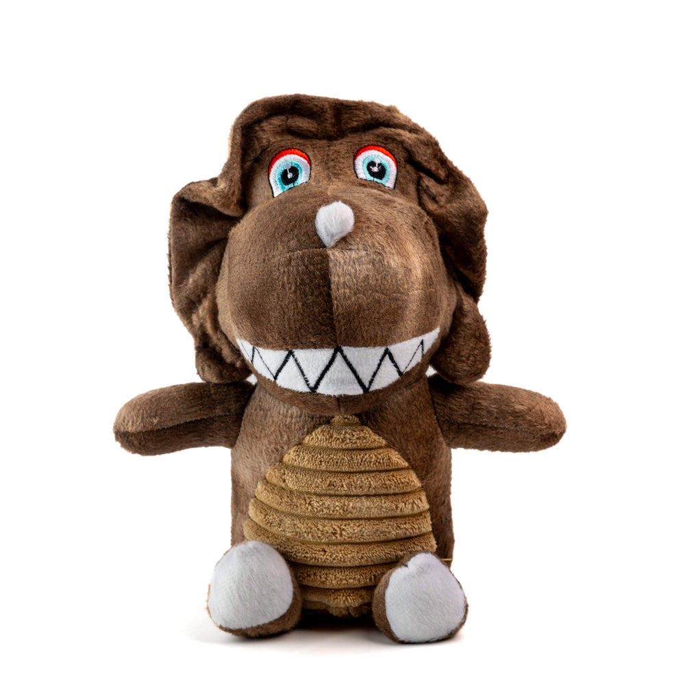 PELUCHE TEJIDO PARA PERRO CON FORMA DE DINOSAURIO MANKALAND