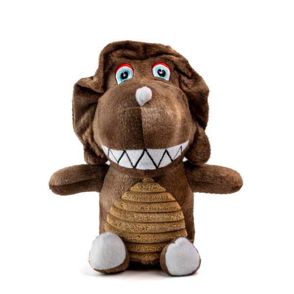 PELUCHE TEJIDO PARA PERRO CON FORMA DE DINOSAURIO MANKALAND