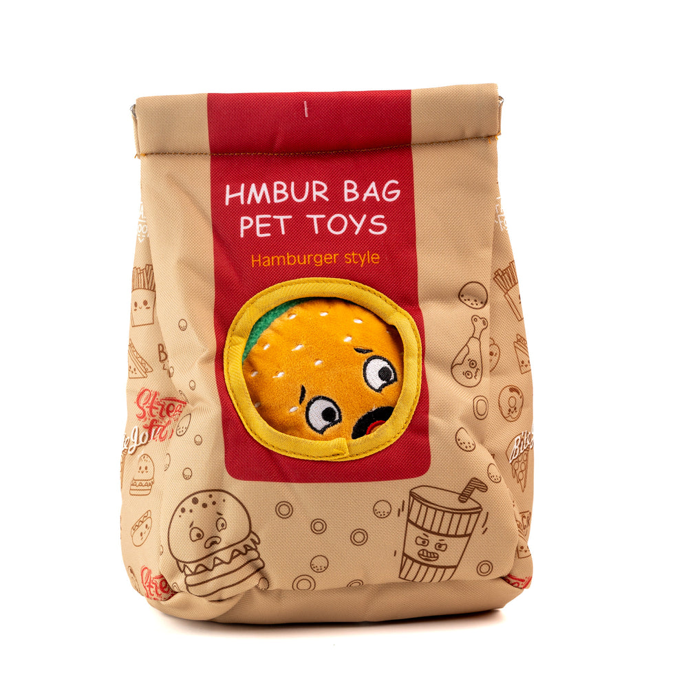 PELCUHE PARA MASCOTAS BOLSA DE HAMBUERGUESAS PACA