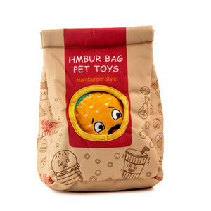 PET PLUSH TOY HAMBURGER BAG BALES