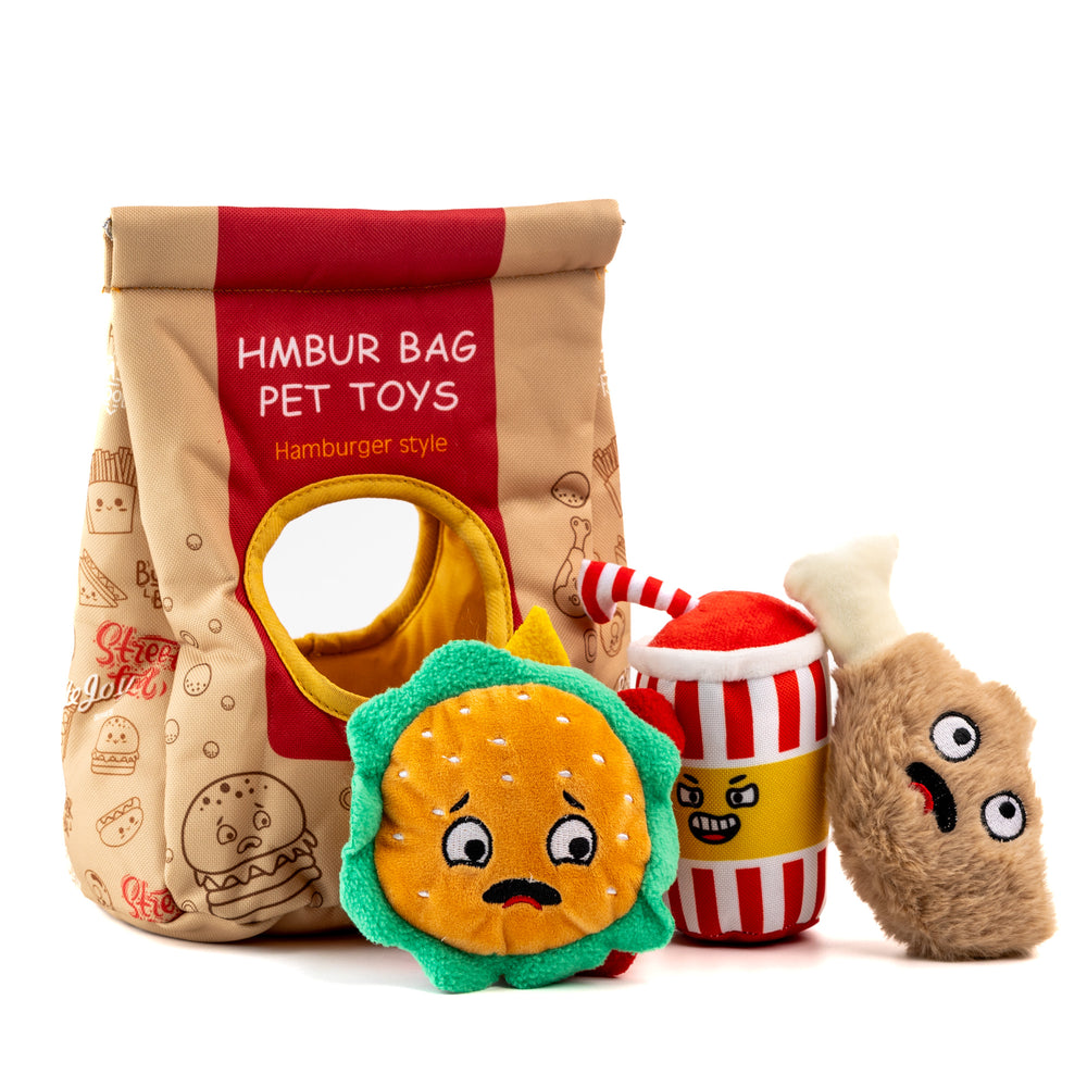 PELCUHE PARA MASCOTAS BOLSA DE HAMBUERGUESAS PACA