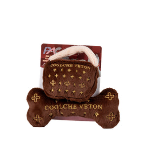 PELUCHE PARA MASCOTA JUEGO BOLSA Y HUESO PACA