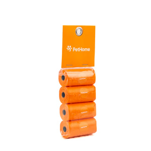 PAQUETE DE BOLSAS PETHOME PARA POPO 4 ROLLOS DE 15 PZAS CON AROMA