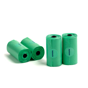 PAQUETE DE BOLSAS PETHOME PARA POPO 4 ROLLOS DE 15 PZAS CON AROMA