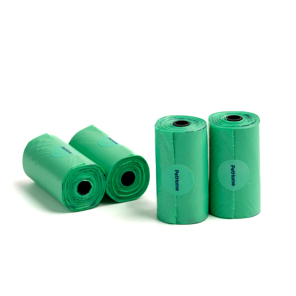 PAQUETE DE BOLSAS PETHOME PARA POPO 4 ROLLOS DE 15 PZAS CON AROMA