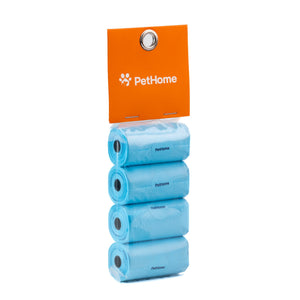 PetHome bolsas con aroma a lavanda para popó de perro, 4 rollos de 15 piezas / Celeste