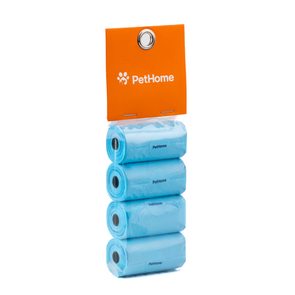 PAQUETE DE BOLSAS PETHOME PARA POPO 4 ROLLOS DE 15 PZAS CON AROMA