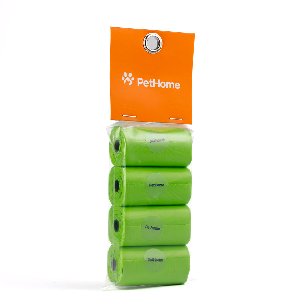 PAQUETE DE BOLSAS PETHOME 4 ROLLOS DE 15 PZAS CON AROMA COLOR OLIVO