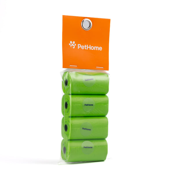 PAQUETE DE BOLSAS PETHOME 4 ROLLOS DE 15 PZAS CON AROMA COLOR OLIVO
