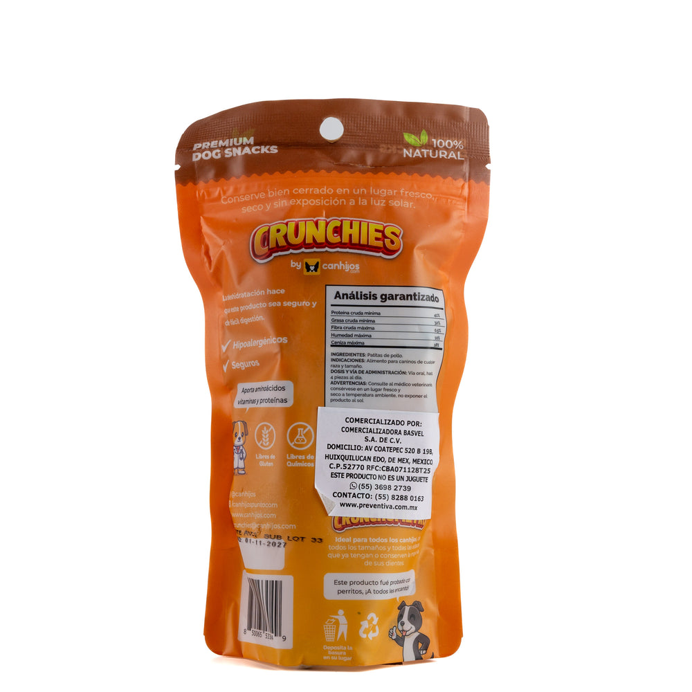 PREMIOS PARA PERRO PATITAS DE POLLO 6 PIEZAS CRUNCHIES