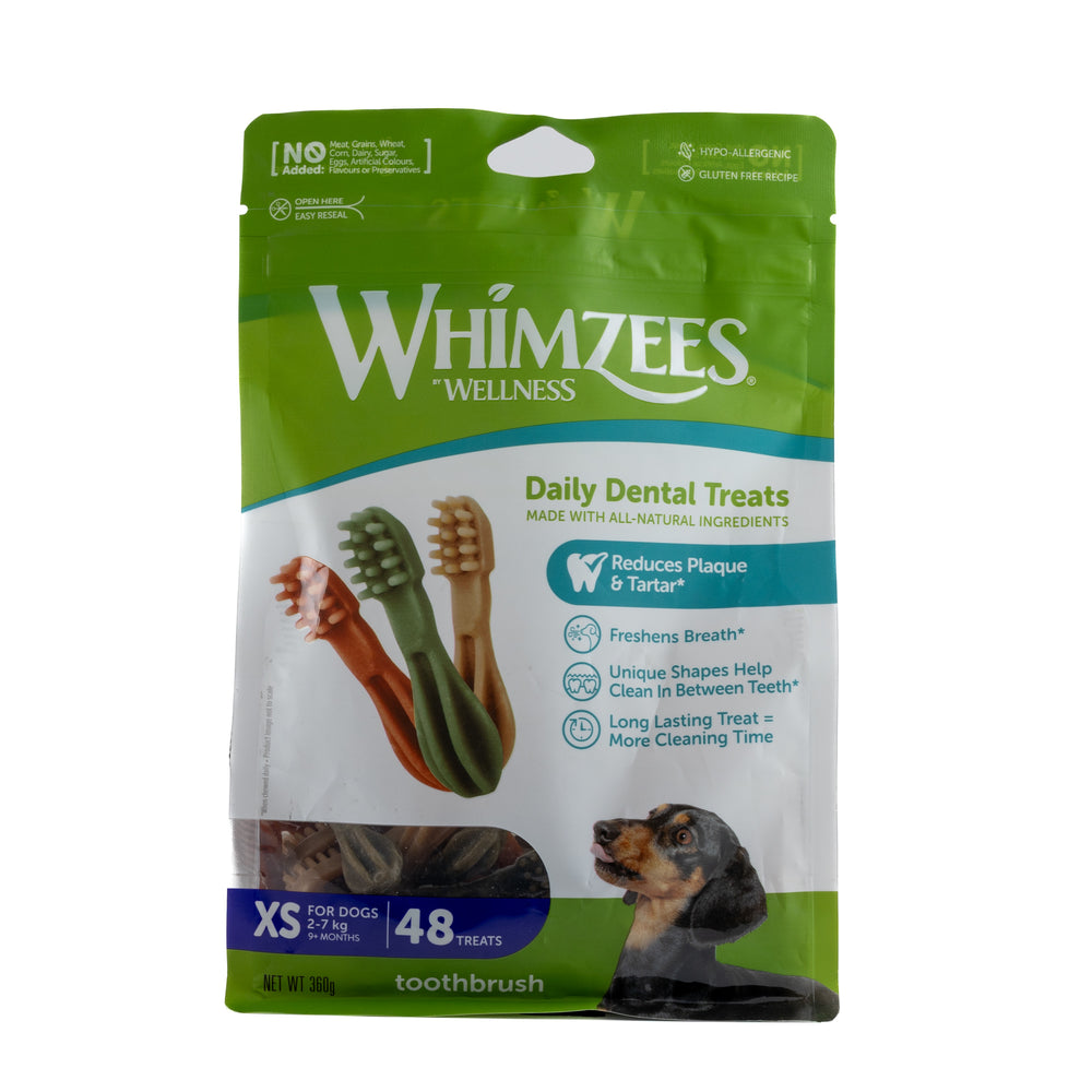 PREMIOS PARA PERRO CEPILLO DE DIENTES XS WHIMZEES