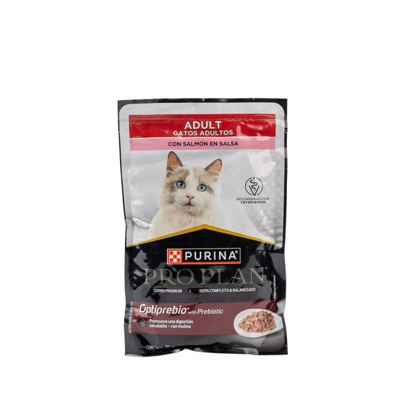 ALIMENTO HUMEDO PARA GATO ADULTO CON SABOR  POLLO SALMÓN PROPLAN
