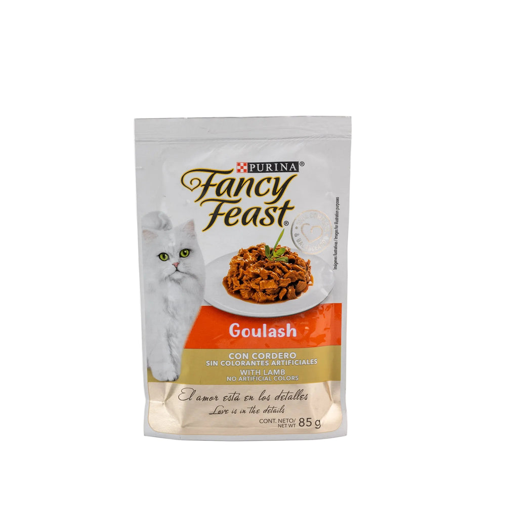 ALIMENTO HUMEDO PARA GATO EN LATA FANCY FEAST GOULASH CORDERO PROPLAN