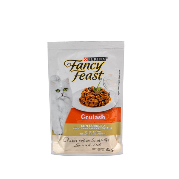 ALIMENTO HUMEDO PARA GATO EN LATA FANCY FEAST GOULASH CORDERO PROPLAN