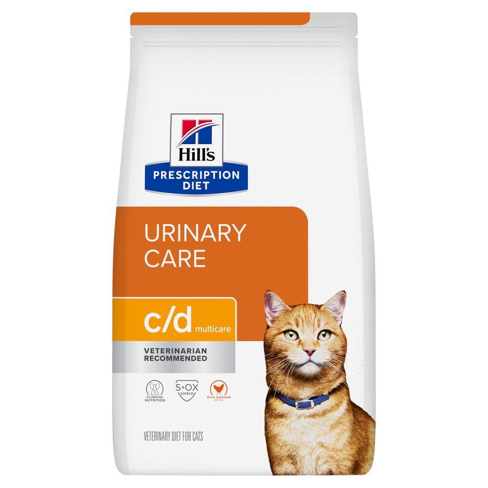 Alimento seco cuidado urinario para gato adulto c/d 1.8 kg Hill's