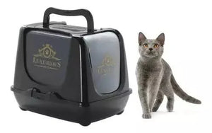 ARENERO PARA GATO TRENDY CAT LUXURIOUS PET NEGRO GRANDE 50CM MODERNA