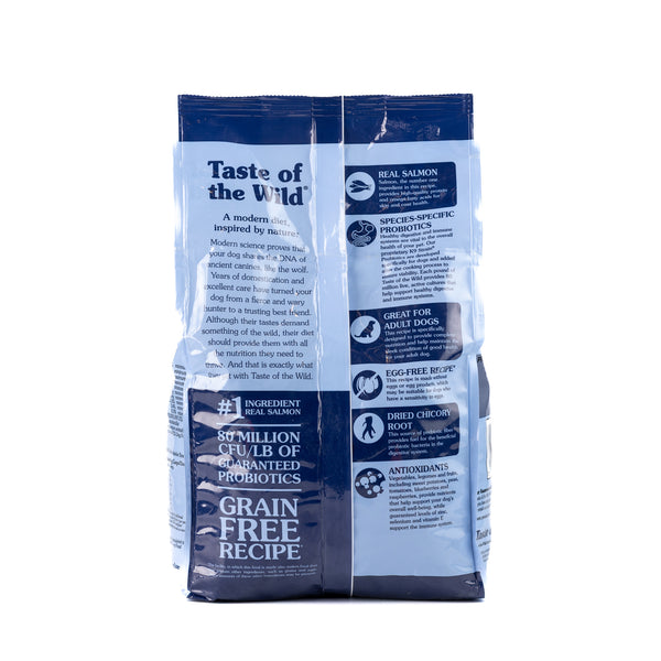 ALMIENTO SECO PARA PERRO SABOR  SALMÓN AHUMADO 5LBS (2.28KG) TASTE OF THE WILD
