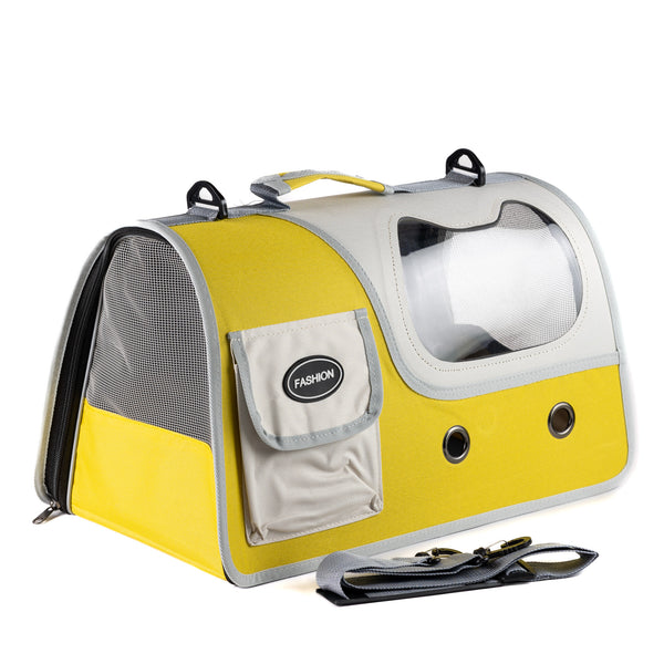 TRANSPORTADORA PARA MASCOTAS AMARILLA MANKALAND