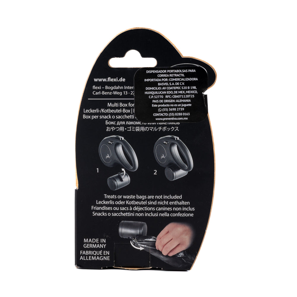 CONTENEDOR ADERIBLE RIGIDO PARA CORREA RETRACTIL FLEXI