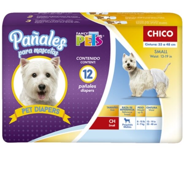 PAÑALES CH P/PERRO - 12 PZ