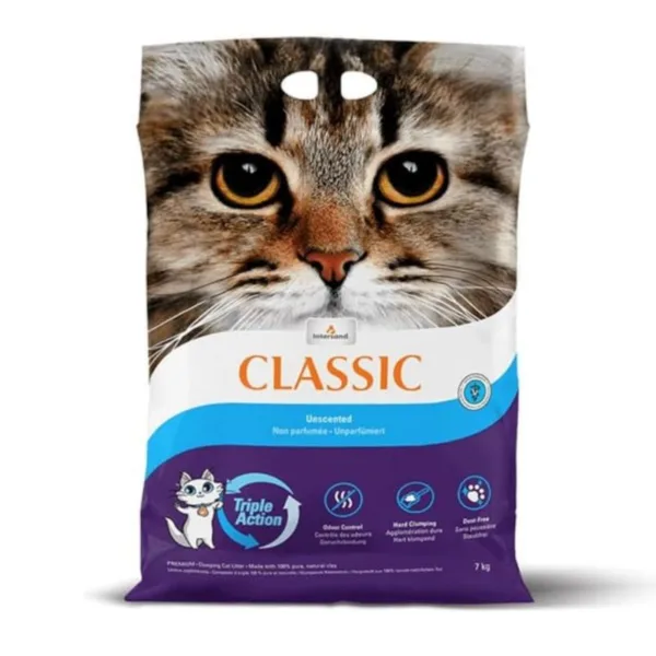 ARENA AGLUTINANTE DE ARCILLA SIN AROMA CLASSIC PARA GATO